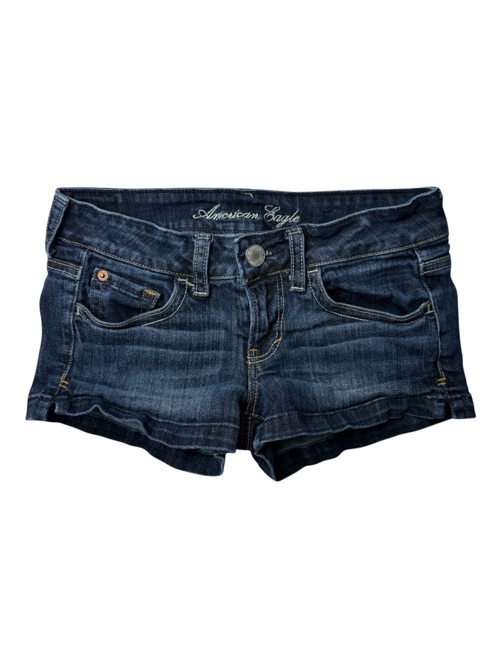 American Eagle Outfitters Low Rise Navy Blue Denim Shorts